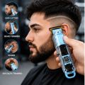 Hair Trimmer for Men Rechargeable Beard Trimmer Professional Cordless Hair Clipper and Shaver with Transparent T Blade and LED Display USB Charging Barber Grooming Kit for Mustache and Hair Cutting Machine. 
