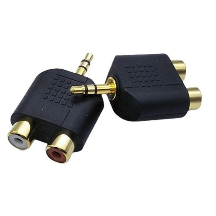 Phono Splitter Joiner Adapter 2 RCA Sockets to 1 RCA Phono Plug Phono AV Audio Video Y Splitter Adaptor Converter