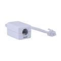 Power Gear Phone Line DSL Filter Male to Female 1 Line Noise Filter for Answering Machines Telephones or Fax Machine White. 