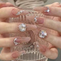 12 Grids Mini Shape Rhinestones White Nail Gems Glass Diamonds Stones Nail Art Accessories. 