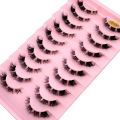 Invisible Band Segmented Lashes 3D Clear Band Lashes Natural Look Wispy Mink Eyelashes Fluffy Cat Eye Lashes individual Eyelash. 