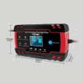 Car Battery Charger 12V/24V Fast Charging Intelligent Pulse Repair Charger LCD Display AGM GEL Lead-Acid For Auto Motorcycle. 