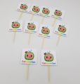 COCOMELON THEME CUPCAKE TOPPERS - PACK OF 10 CUPCAKE TOPPERS - COCOMELON CUPCAKE TOPPERS. 