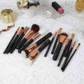 ZOEVA Professional Complete Makeup Brush Set with Pouch - Includes 15 Face and Eye Makeup Brushes Kit. 