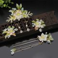 Chinese Hanfu Hair Accessories Set Hair Clip Hairpins Haircomb Bridal Headdress Retro Wedding Hair Accessories Headwear Gift. 