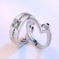 Couple Ring/Silver/Zircon/Imported/Men/Women. 