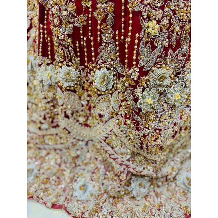Bridal lehnga, Pakistani Maroon Lehenga Bridal With Choli Dress