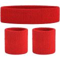 Headband and Wrist Band Set for Men and Women Sweat Absorbing Sports Set for Gym Running Fitness Training. 