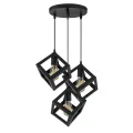 3in1 Base Square Cube Hanging Lamp / 2in1 Base Square Cube Hanging Lamp, Ceiling Lamp, Pendant Lamp, For Home, Office, TV Lounge, Bed Room, Led Light, Led Bulb, Filament Bulb. 