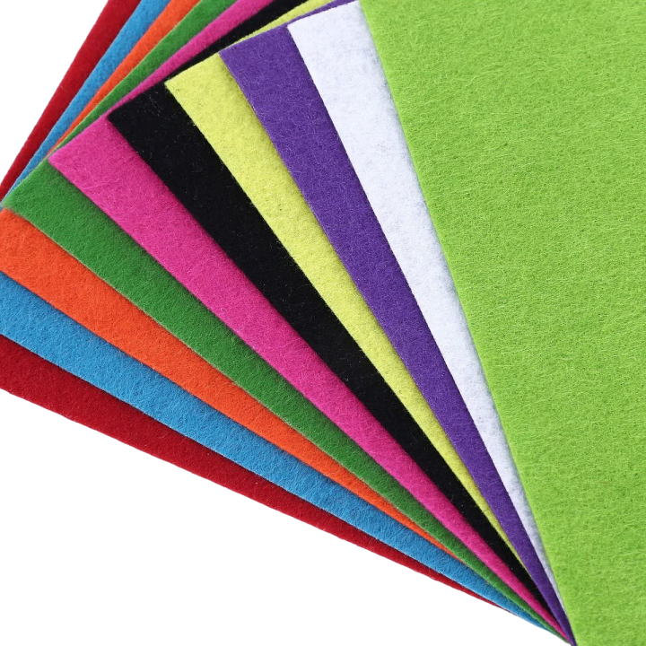 10 Felt Fabric Sheets In 10 Different Colors