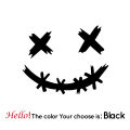 Foreign trade creative funny XX smile emoji stickers electric car motorcycle helmet decal decorative stickers. 