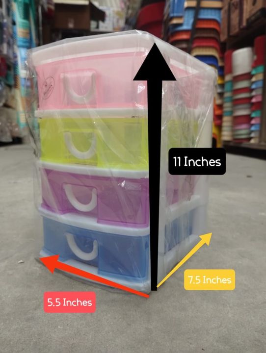 Multipurpose/Jewellery Boxes (4 Drawers) Size: 7.5*5.5*9 inch