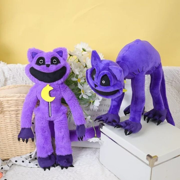 Smiling Critters Catnap Plushie Toys 2024 New Cute Stuffed Anime Big Mouth Purple Cat Sofa Decorate Soft Pillows Kids Gifts