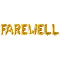 FAREWELL Foil Balloons - Alphabets Shape Balloons (Golden Colour). 