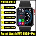 1.75 inch Smart Watch iwo T 500+ Pro Series 6 Bluetooth Call Heart Rate Blood Pressure Smartwatch T500 Plus Pro Smart Watch PK T55 Pro W26 W46 Smart Watch. 