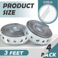 4 Piece Galvanized Hanger Strap Metal Strapping with Holes Pipe Hanger 10 Ft Metal for Pipe Supports Hanging. 