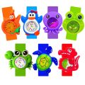 Cute Shark/Whale/Goldfish Children Slap Watch Baby Study-time Toy Green Frog/Crab/Turtle 1-9 Years Old Kids Watches for Boy Girl. 