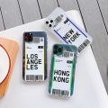 Hot Air ticket travel New York Los Anes Phone Case for iphone 7 8 SE2 11 12 13 Pro x xs max xr National Entry Permit Cover. 