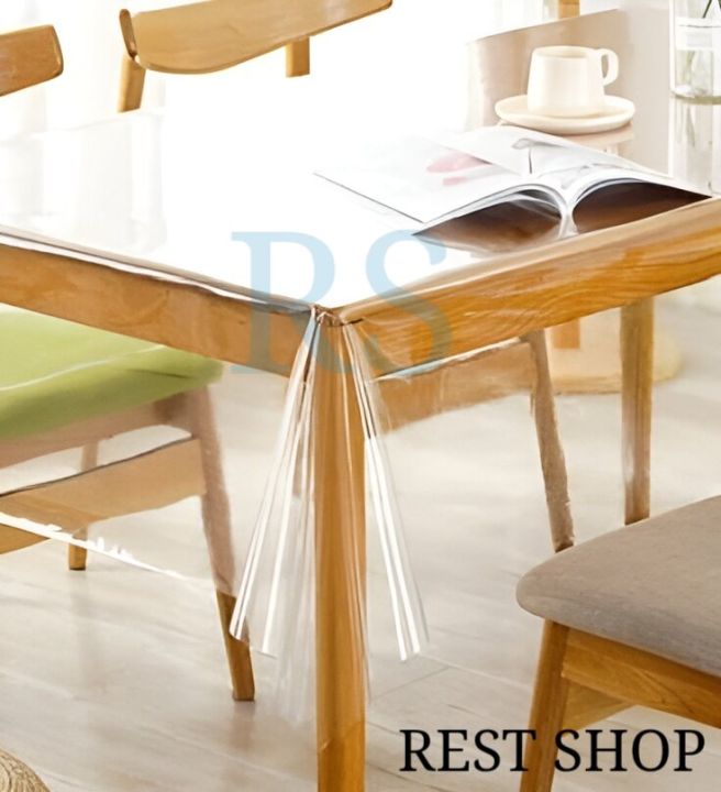 PVC%20Transparent%20Clear%20Dining%20Table%20Cloth%20/%20Cover%20Plastic%20Table%20Cover%20Protector%20Sheet%20-%20Image%202