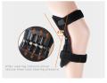 Power Knee Joint Support Pads - Breathable Non-Slip Power Lift Knee Stabilizer Boosters Pads - Pair of 2 - Black. 