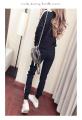 Korean Fashion Autumn Foot Pants Sports Set Female Two Sets Spring And Autumn Fashion Korean Version Leisure Students Tide Harlan Pants ( M ~ 4XL ). 