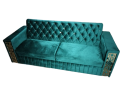 Five Seater Sofa Set Sea Green Color Malai Fabric Master Foam Beautifull Design. 