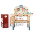 Tool Bench for Kids Toy Play Pretend Toys Tool Bench Workshop Workbench with Tools Set Wooden Construction Bench Toy. 