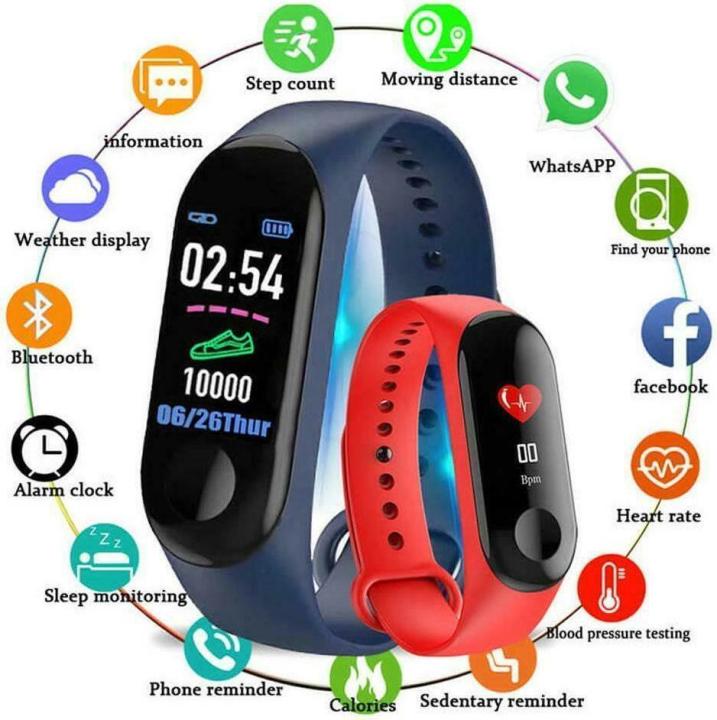 Smart Watch M3 Waterproof Smart Sports Bracelet Phone Bluetooth Fitness Smart Wristband