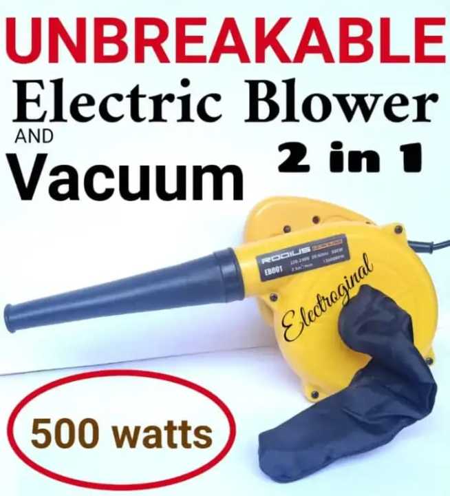 Unbreakable Electric Air Blower and Vacuum Cleaner 2 in 1 500 watts Home & Car Dust Air Cleaner Multicolour
