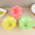 4Pcs 450ML Colorful Shaved Ice Cups Flower Shaped Snow Cone Cups Leak Proof Plastic Slush Snack Ice Cream Bowls. 