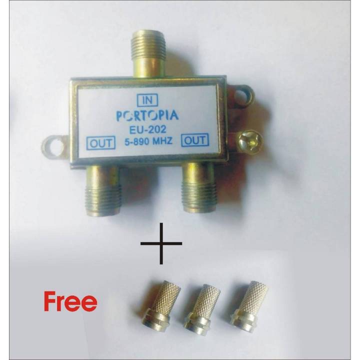 Pack Of 2 Item 3 Way Cable Splitter Easy To Connect 2 Way Digital Aerial Coaxial Cable Tv Splitter 5-890Mhz - Cable Splitter Media Type Broadband,Antenna-Connector