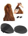 Back Combing Puff Pack of 2 - Hair Volume Base - Black. 