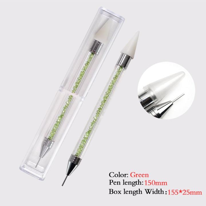 Dual-ended Nail Dotting Painting Stones Pen Crystal Beads Handle Rhinestones Studs Picker Wax Pencil Manicure Nail Art Tools