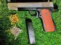 Metal+Plastic Airsoft Toy Gun - Colt 1911 (350g) & Beretta (375g) | 20-25m Shooting Range | BB Bullets Included | Fake Toy Gun for Kids & Outdoor Play. 