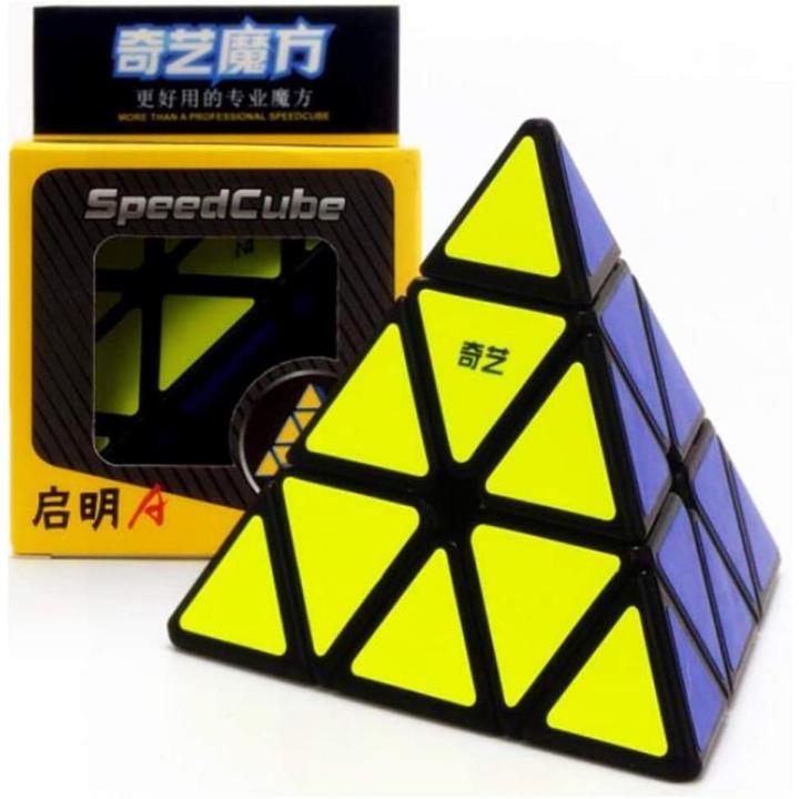 Rubik's 2024 Pyramid Speed Rubik's Cube - Black Color - Sticker Cube