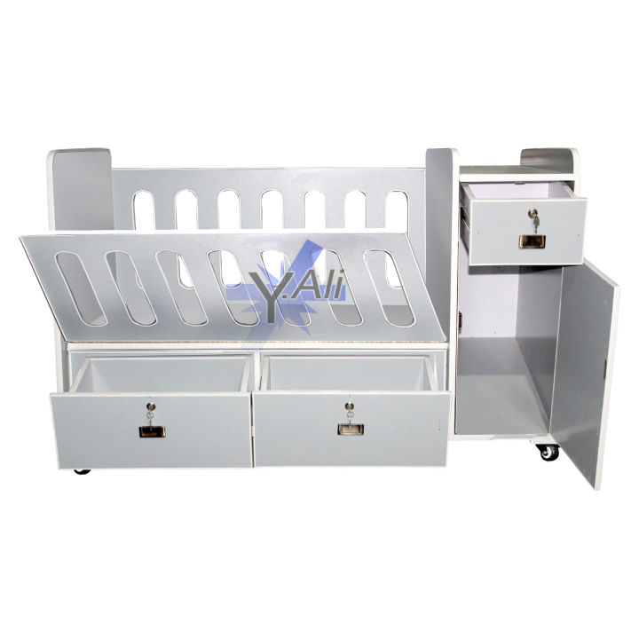 D4 Wooden Baby Cot With side cupbord and Drawer - Grey - baby bed kids ...