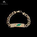 FB0282 2022 Wholesale Men OJO Relojes De Pulsera Oro Laminado 14K 18K Gold Plated San Judas Tadeo Charms Jewelry Bracelets. 