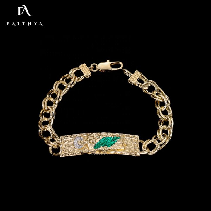 FB0282%202022%20Wholesale%20Men%20OJO%20Relojes%20De%20Pulsera%20Oro%20Laminado%2014K%2018K%20Gold%20Plated%20San%20Judas%20Tadeo%20Charms%20Jewelry%20Bracelets%20-%20Image%204