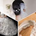 50 yard Nylon 1Inch Stiff Horsehair Braid for Nylon Sewing Wedding Dress Dance Skirt Gowns Shaping Trimming Accessories (White). 