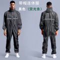Waterproof Fashion Conjoined Full Body Over Rain Coat Suit and oil proof dust proof for outdoor activities Random Color multicolor and multicolor size. 