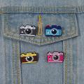 11 Styles Cartoon Camera Lapel Pins Photography Lovers Enamel Brooch Backpack Badges Gifts for Friends Clothing Accessories. 
