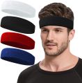 DM INTL Outdoor Sports Cotton Sweat Headbands ideal for Gym Fitness Yoga Running MMA Boxing Cricket Tennis Cycling Basketball Volleyball Head Gear Band Support for Men Women Boys and Girls. 