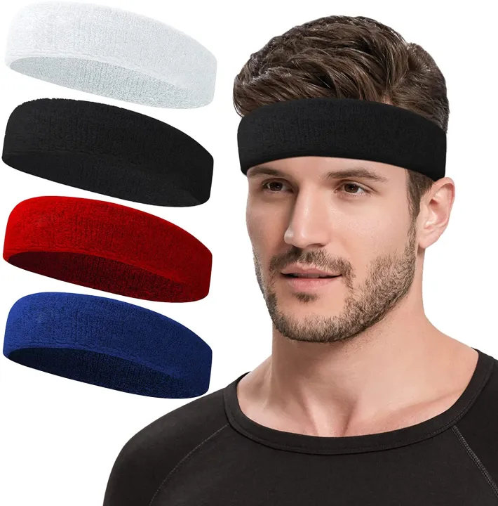 DM%20INTL%20Outdoor%20Sports%20Cotton%20Sweat%20Headbands%20ideal%20for%20Gym%20Fitness%20Yoga%20Running%20MMA%20Boxing%20Cricket%20Tennis%20Cycling%20Basketball%20Volleyball%20Head%20Gear%20Band%20Support%20for%20Men%20Women%20Boys%20and%20Girls%20-%20Image%202