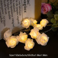 Artificial flowers Rose Fairy Lights Delicate 1.5M length Fairy lights Artificial Rose Flower String Light Red Pink color. 