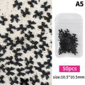 50pcs Nail Art Rhinestones 3D Crystal Butterfly Nail Jewelry Nail Decoration GJCUTE. 