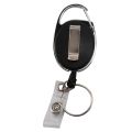 2 Pcs Badge Tether with Clips Retractable Badge Reel Carabiner Reel Clip Card Holders for ID Card Key Badge Holder. 