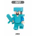 PinShang My World Lego Minecraft Minifigures Steve Alex Zombie Iron Golem Enderman Model Building Blocks. 