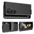 Applicable to Samsung zfold5 Phone Case Foldable Screen zFold4 Grass Mat Pattern Back Splint Bracket Drop-Resistant Protective Cover. 