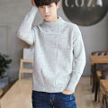 Mock Neck Sweater Men's Korean Style2023New Thickened Knitting Men's Winter Trendy Warm Top Sweater Trendy. 