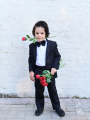 1 Yrs - 15 Yrs 2 PCS Coat Pant Suit for Boys Hex Black. 